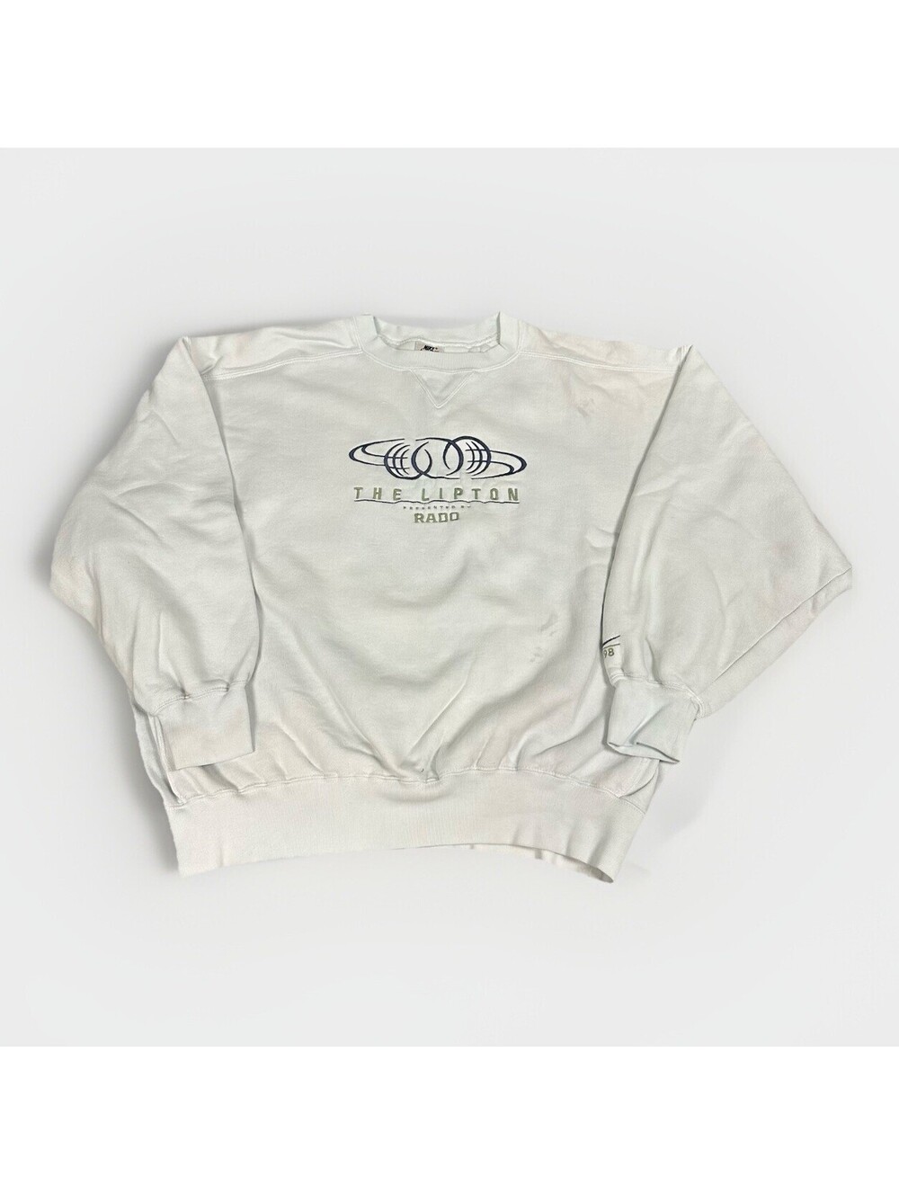 VTG 1998 Nike White Tennis Lipton Championship Florida Sweatshirt Size Medium 90